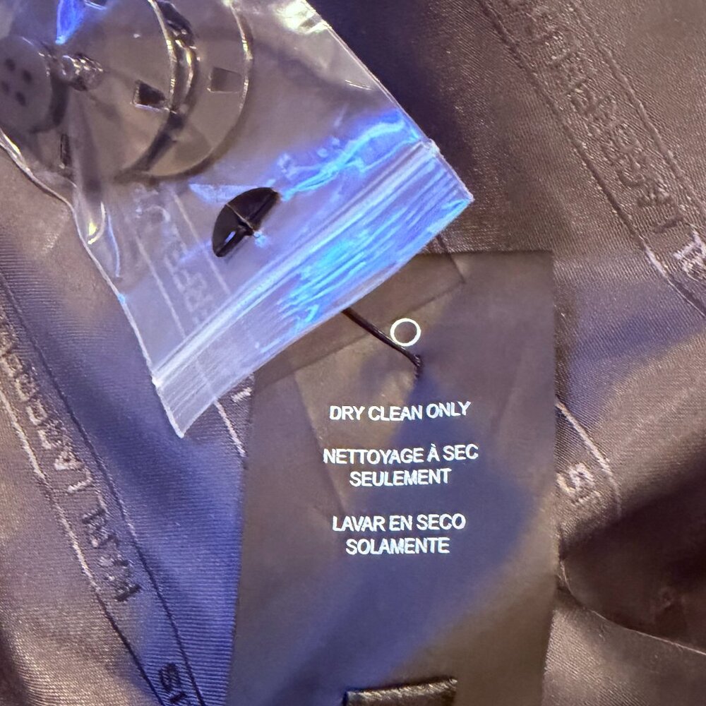 KARL LAGERFLED PARIS GRAY WOOL BLEND COAT WITH FAUX FUR COLLAR ~ NWT - Picture 10 of 12